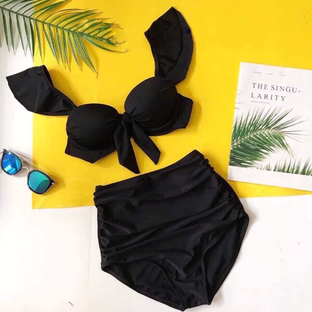 Bikini bộ đồ bơi,quần áo bơi hai mảnh cạp cao freesize che bụng