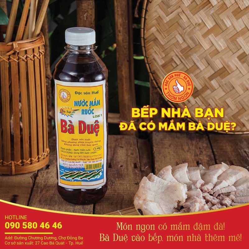 [LOẠI 1] Nước Mắm Ruốc BÀ DUỆ đặc biệt thơm ngon 550ML