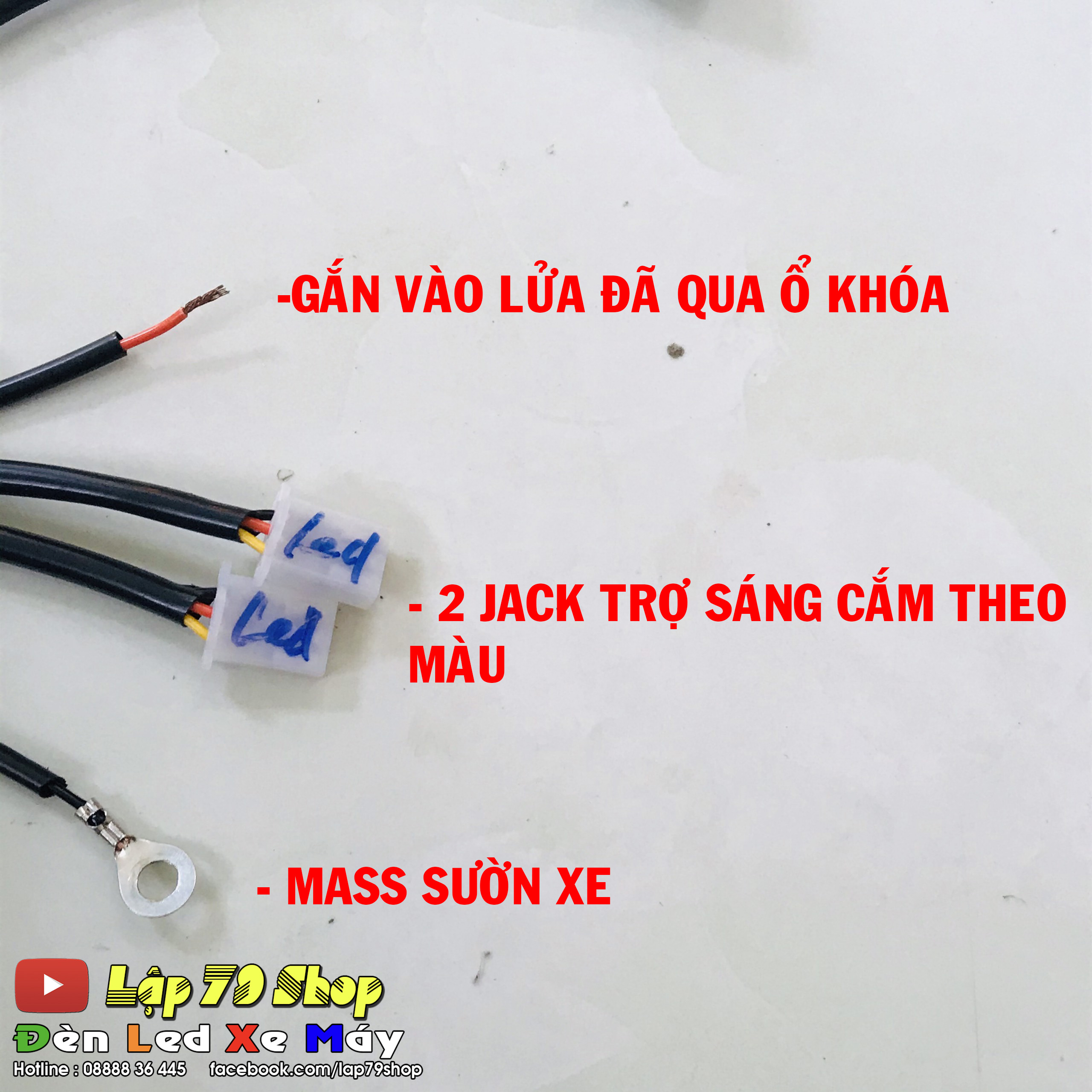 [LẬP 79 CENTER] Mạch Passing On Off Gắn Đèn Trợ Sáng Bi Cầu Mini