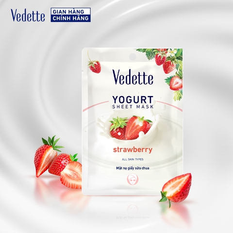 Mặt nạ giấy sữa chua Vedette Dâu Tây 22ml (TPM043)
