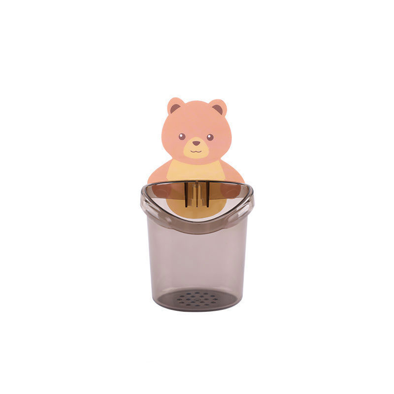 Toothbrush cup, Toothbrush wall bear cup, toothpaste brown bear cup