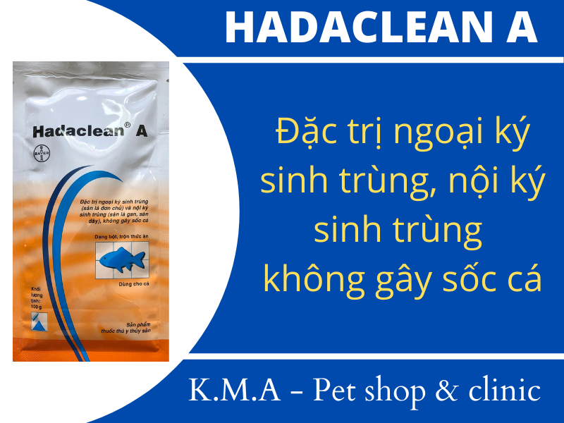 HADACLEAN A -  PHÒNG KÝ SINH TRÙNG TRÊN CÁ (GÓI 100G)