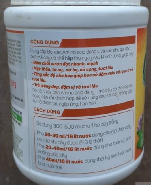 Phân bón vi lượng Amino Acid