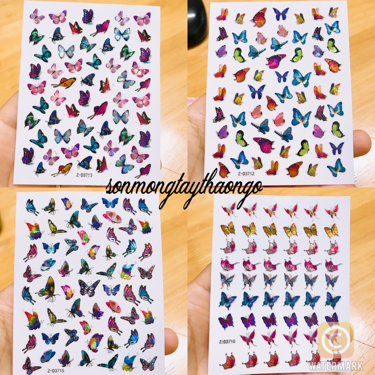 (Hàng mới về) Stick dán móng ánh 3D siêu sang dành cho Nail 1 tấm