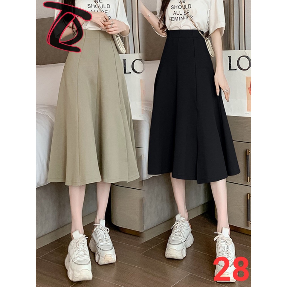Chân Váy Dài Xẻ Tà Ulzzang Hàn Quốc - Dư Tú Lệ
