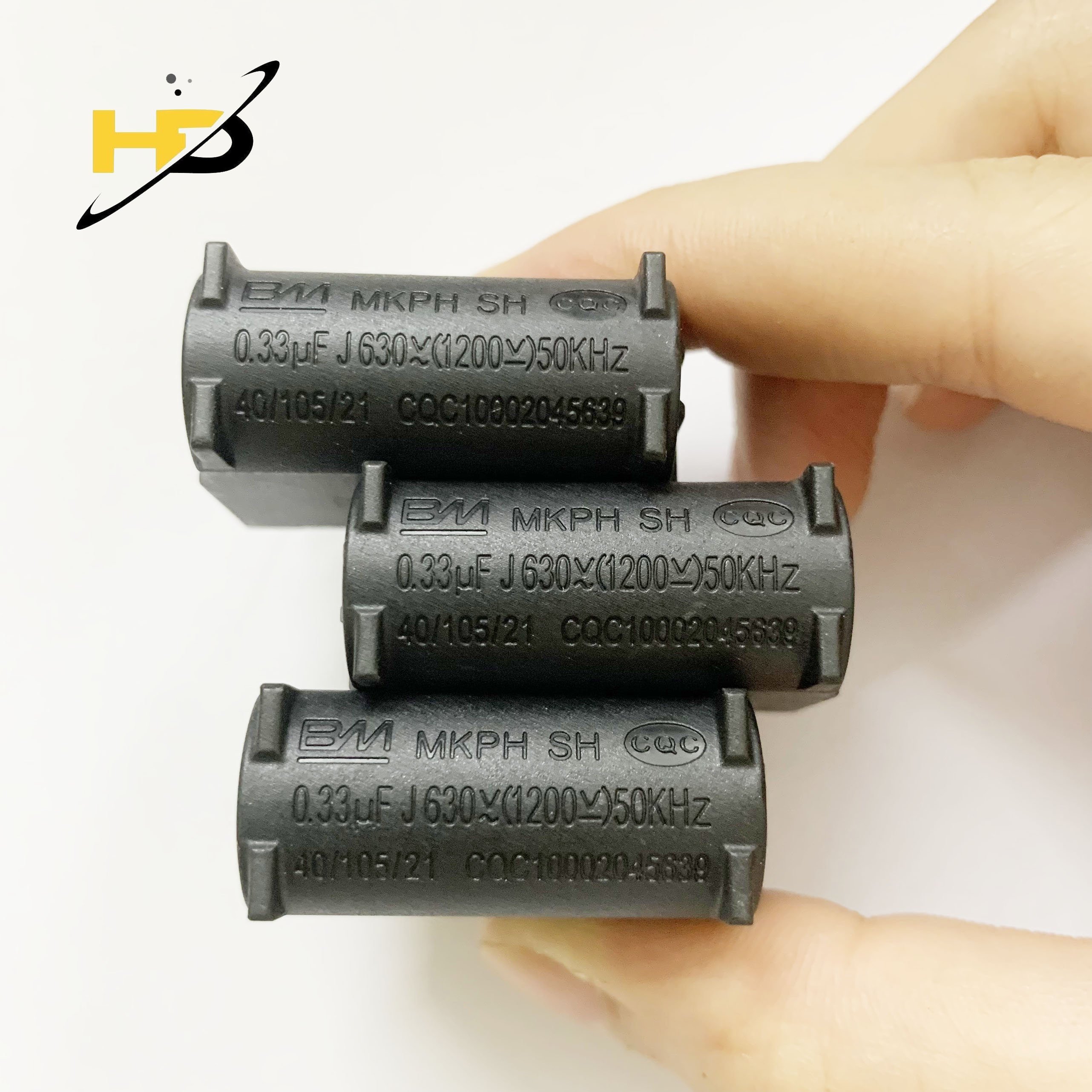 Tụ bếp từ 0.33uf 630vac 1200v dáng đứng,linh kiện mới