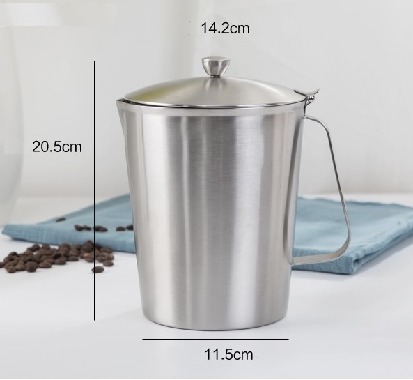Ca Inox Chia Vạch 1000ML Có Nắp