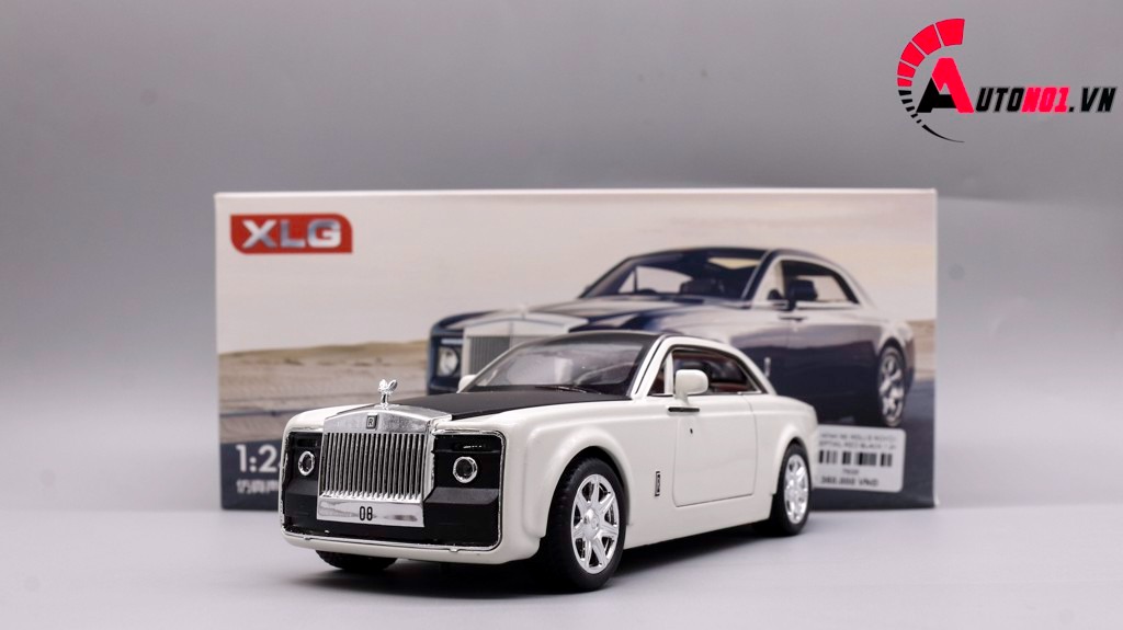 MÔ HÌNH XE ROLLS ROYCE SWEPTAIL WHITE BLACK 1:24 XLG 7657