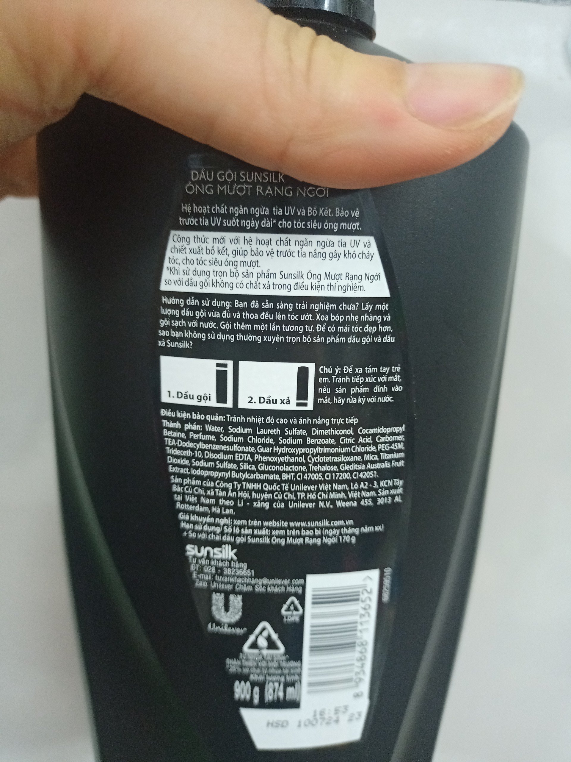 900g Dầu gội sunsilk