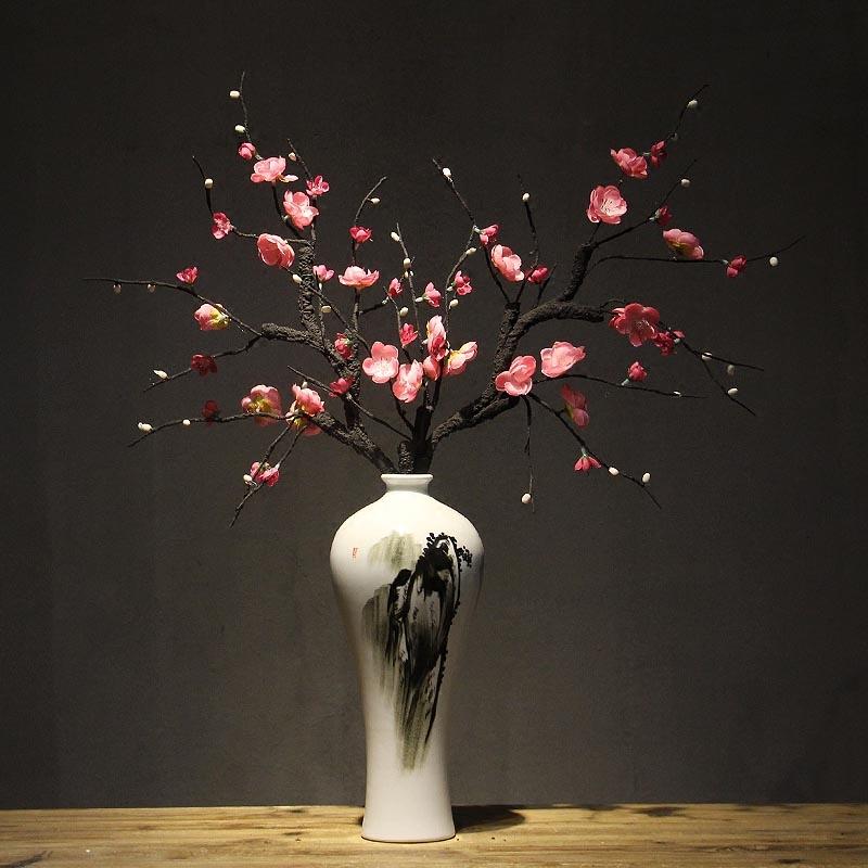 Gốm Sứ Trung Quốc Mới Lọ Hoa Vẽ Tay Bình Cắm Hoa Zen Vật Trang Trí Phòng Khách, Tủ Tivi Mặt Bàn Kệ Bác Cổ Trang Trí Tân Gia, Quà Tặng