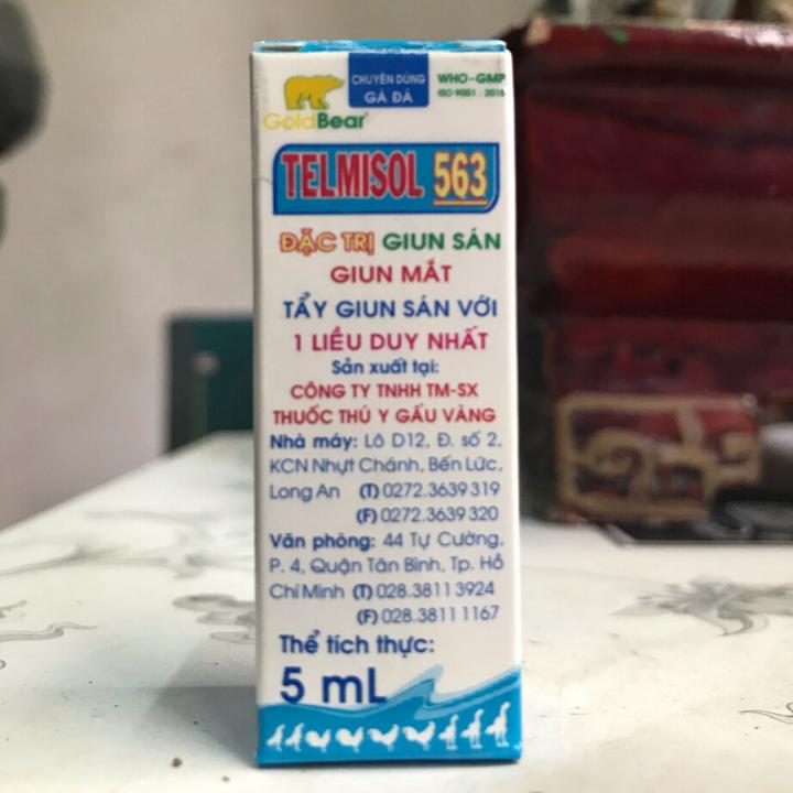 Telmisol 563 [5 ml] Thuốc tẩy giun sán, giun mắt gà đá