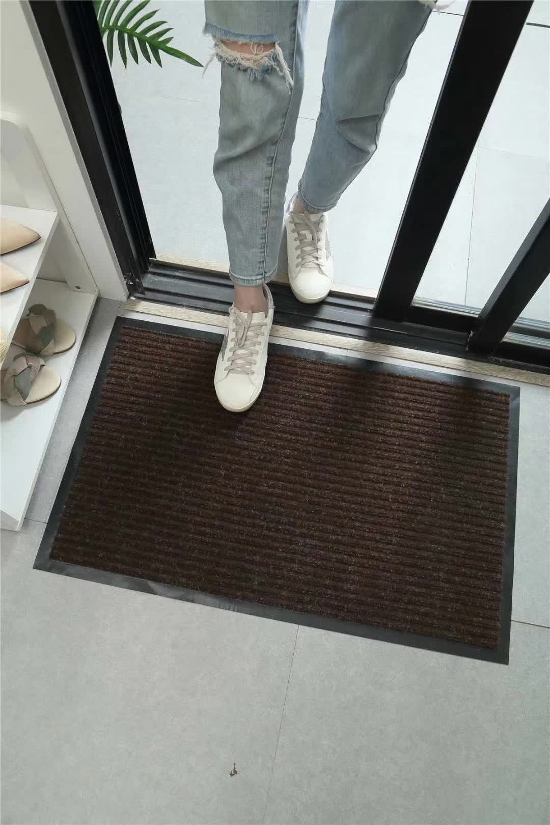 THẢM CHÙI CHÂN NỈ 40x60cm ĐẾ CAO SU CHỐNG TRƠN TRƯỢT, THAM CHÙI CHÂN SỢI LEN