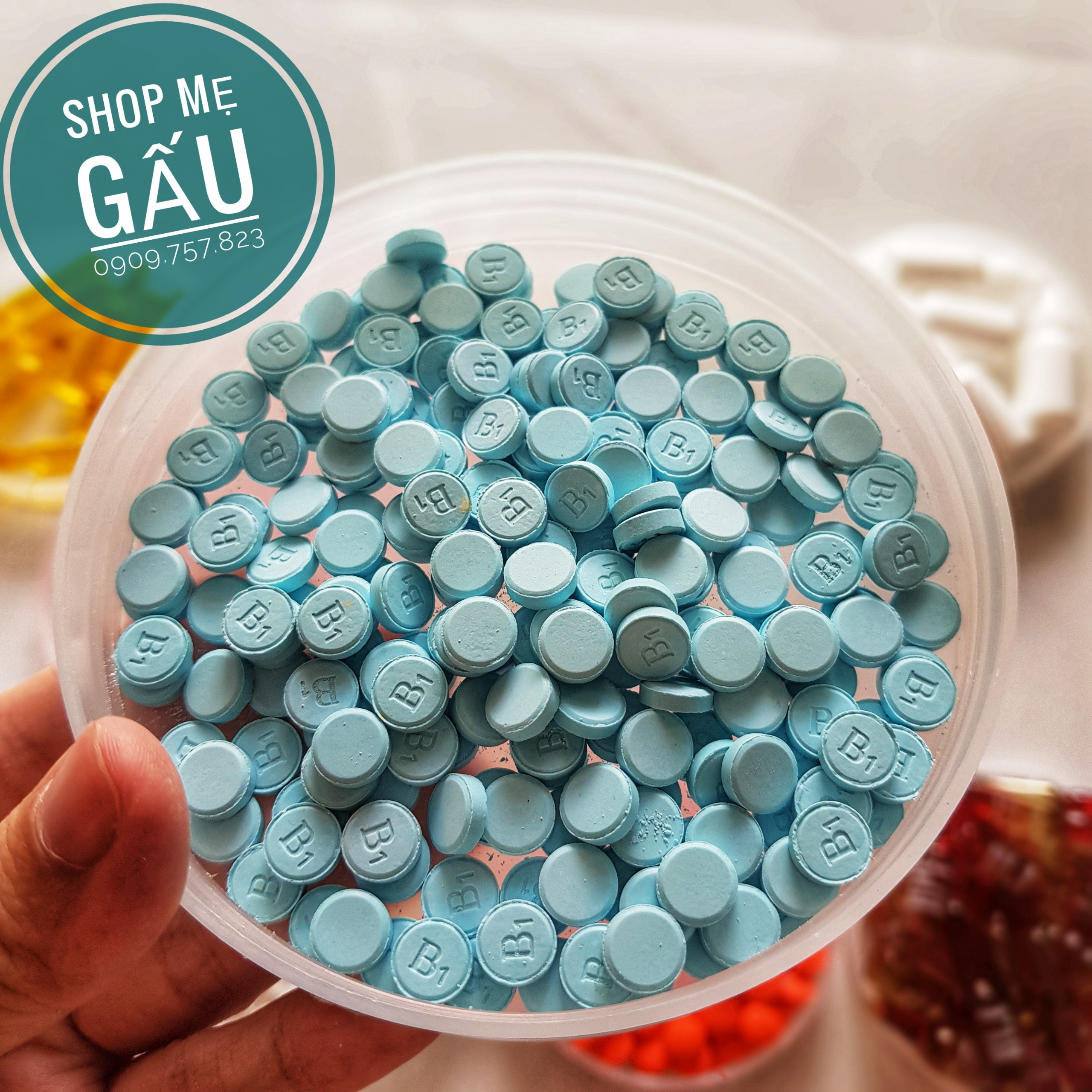 Sỉ 50 viên b1 xanh trộn kem