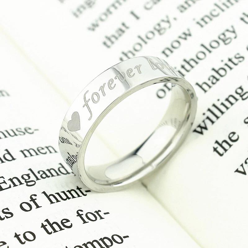 Nhẫn cặp inox cao cấp forever love NC137