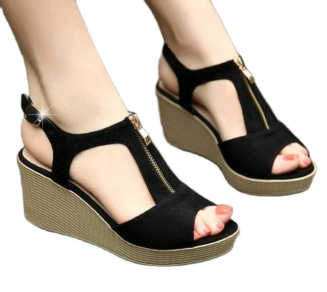 Giày cao gót 9 phân đế xuồng khóa kéo LT