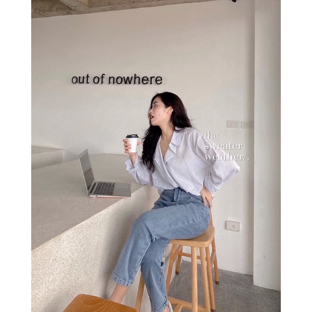 Áo sơ mi vạt chéo 1 cúc