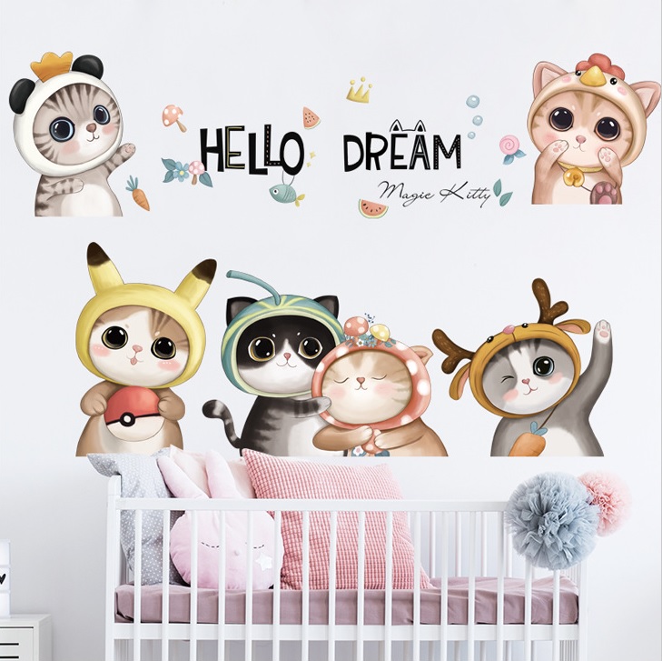 Decal dán tường Mèo lovely - P30 - Vivadecal