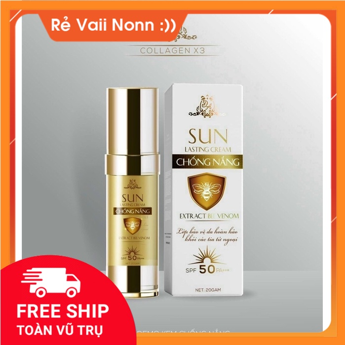 Kem Chống Nắng Collagen X3 Đông Anh SPF50+ Chiết Xuất Nọc Ong , Chống Nắng , Dương Ẩm , Che Khuyết Điểm (R)
