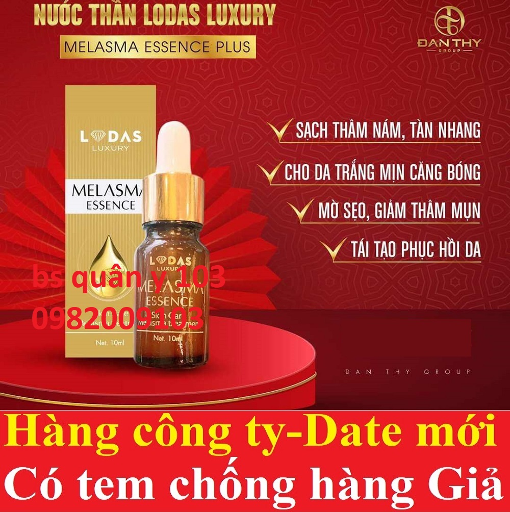 Serum Nám Lodas melasma Esence Plus nước thần Đan thy 10/30ml (new gold)