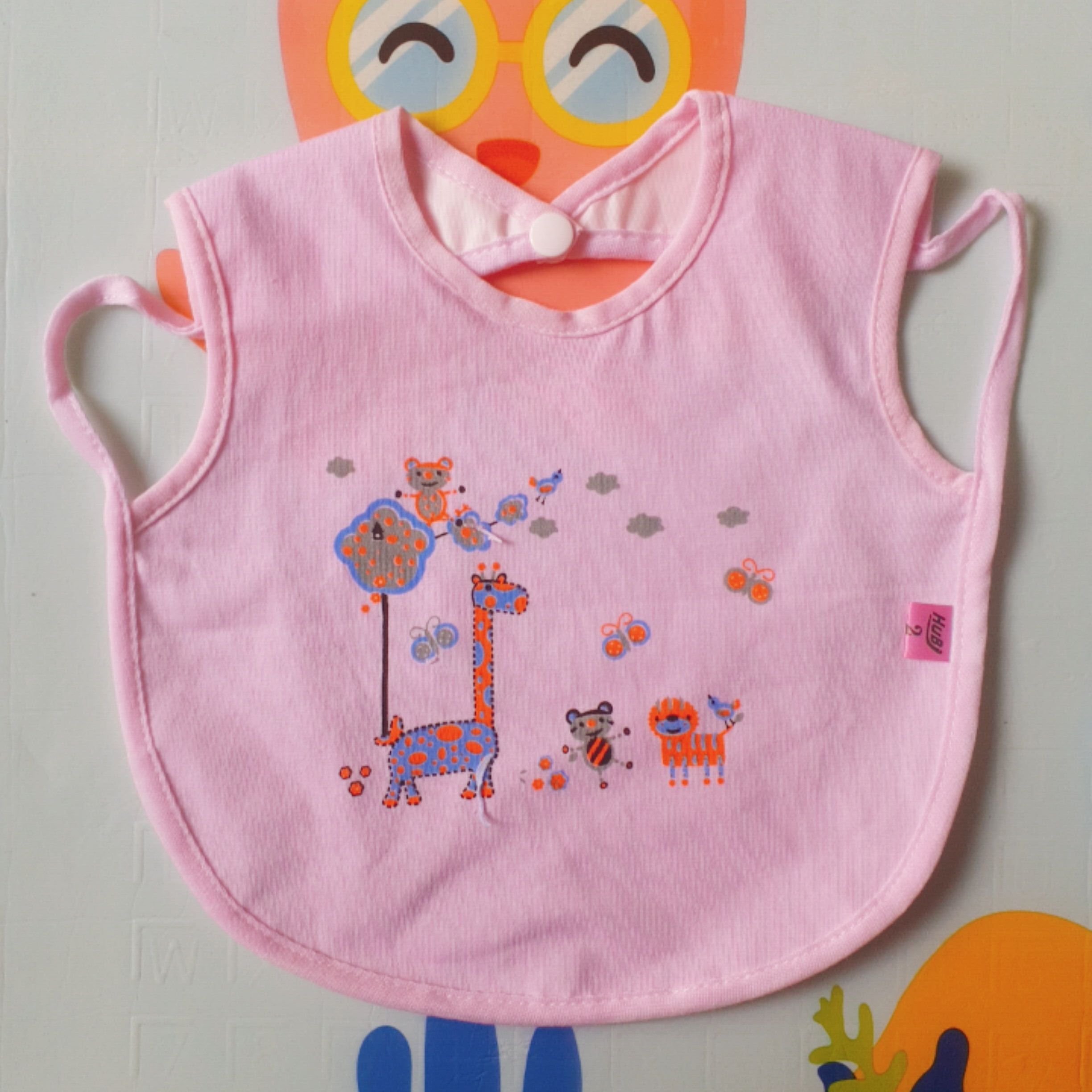 [Waterproof] Waterproof Cotton Bibs (with Buttons)