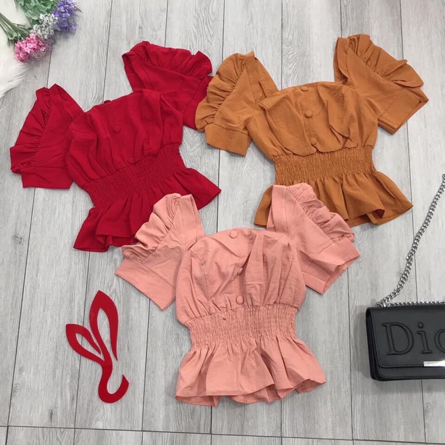 [HCM]Áo Peplum Tay Phòng Bigsize 60 Đến 90KG
