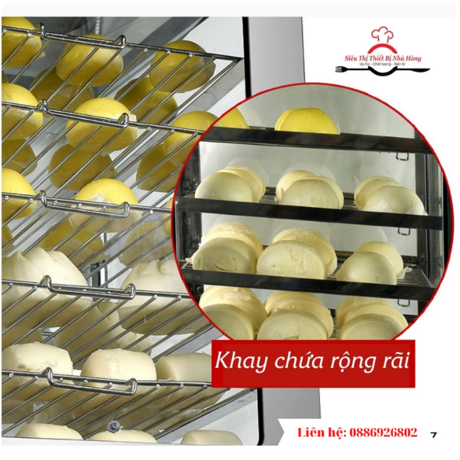 TỦ HẤP BÁNH BAO 5 TẦNG, 2 LỚP KÍNH [ BẢO HÀNH 12 THÁNG ]