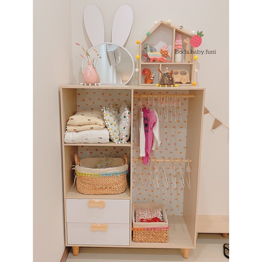 Tủ quần áo cho bé - Tủ áo cánh mây - Tủ áo trẻ em - Tu ao tre em - Children's wardrobe - Baby wardrobe