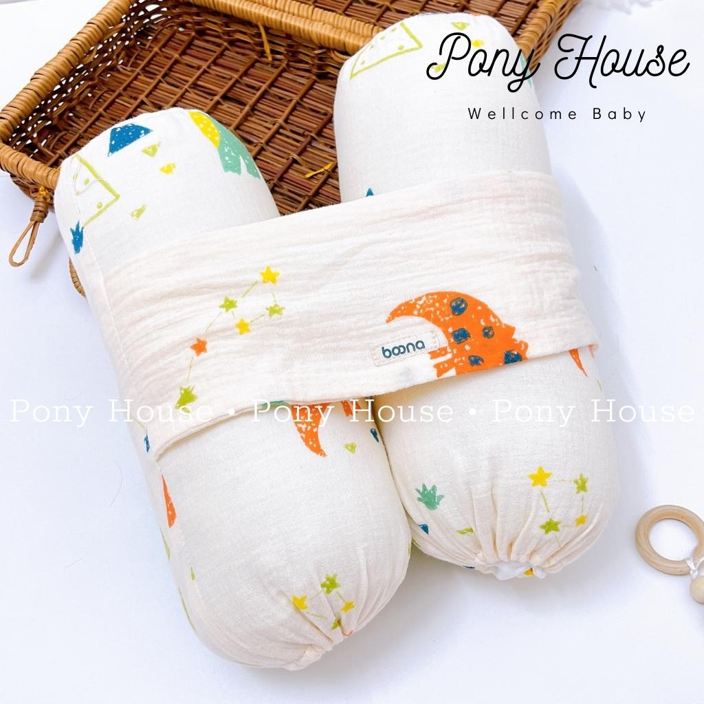 Bộ chặn xô sơ sinh boona xô muslin ruột bông tự nhiên siêu mềm mại chống giật mình cho bé sơ sinh