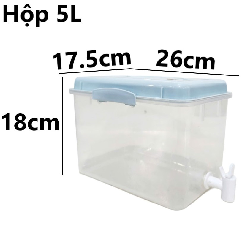 Bình đựng nước nóng lạnh việt nhật - 2.5l, 3.5l, 5l - có nắp, vòi - detox để tủ lạnh - 6785, 6628