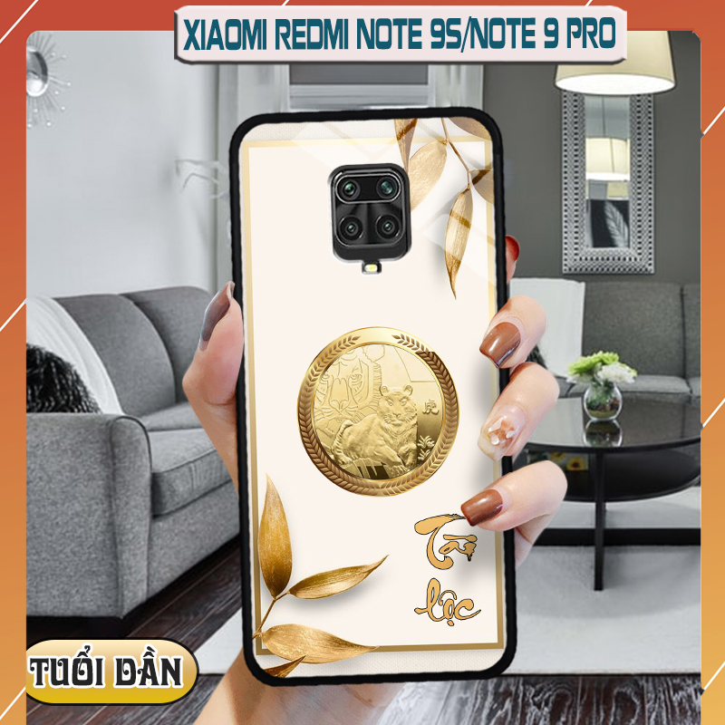 Ốp lưng kính 12 con giáp cho Xiaomi Redmi Note 9S/ Note 9 Pro