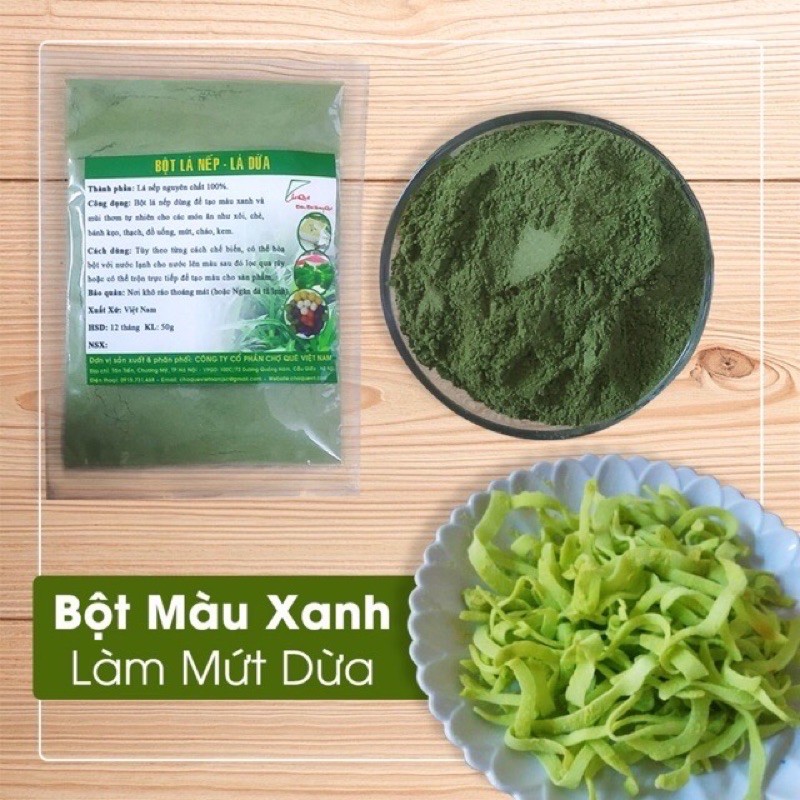 Bột lá Nếp( lá dứa) sấy lạnh nguyên chất gói