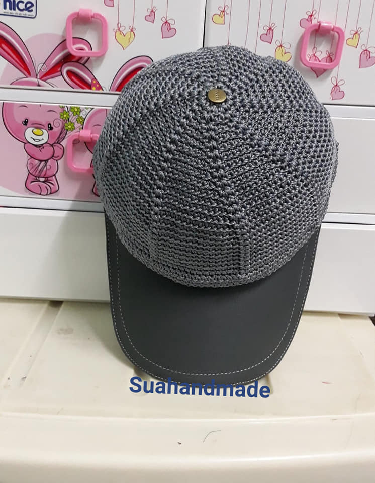Nón handmade phối da và sợi thô Việt Nam