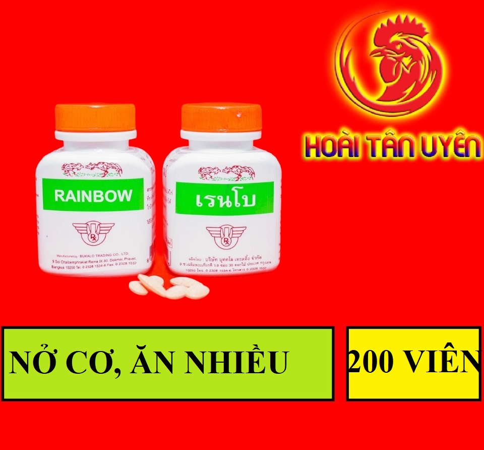 Combo 2 lọ Thuốc nuôi gà đá RAINBOW