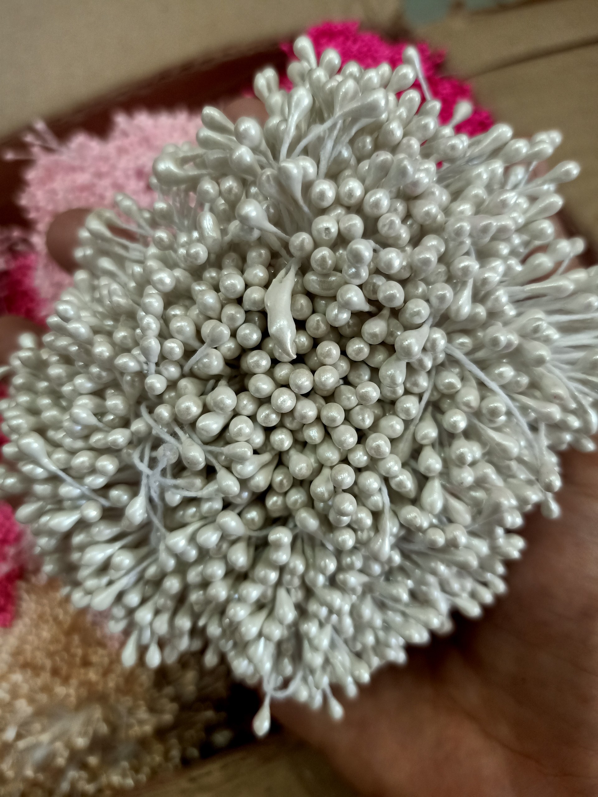 Nhuỵ làm hoa handmade 100c, làm hoa phụ kiện. bảo châu