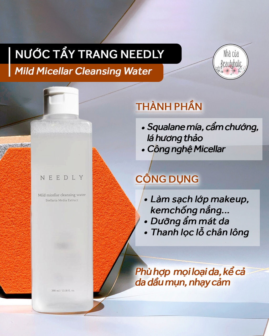 Nước tẩy trang needly mild micellar cleansing water