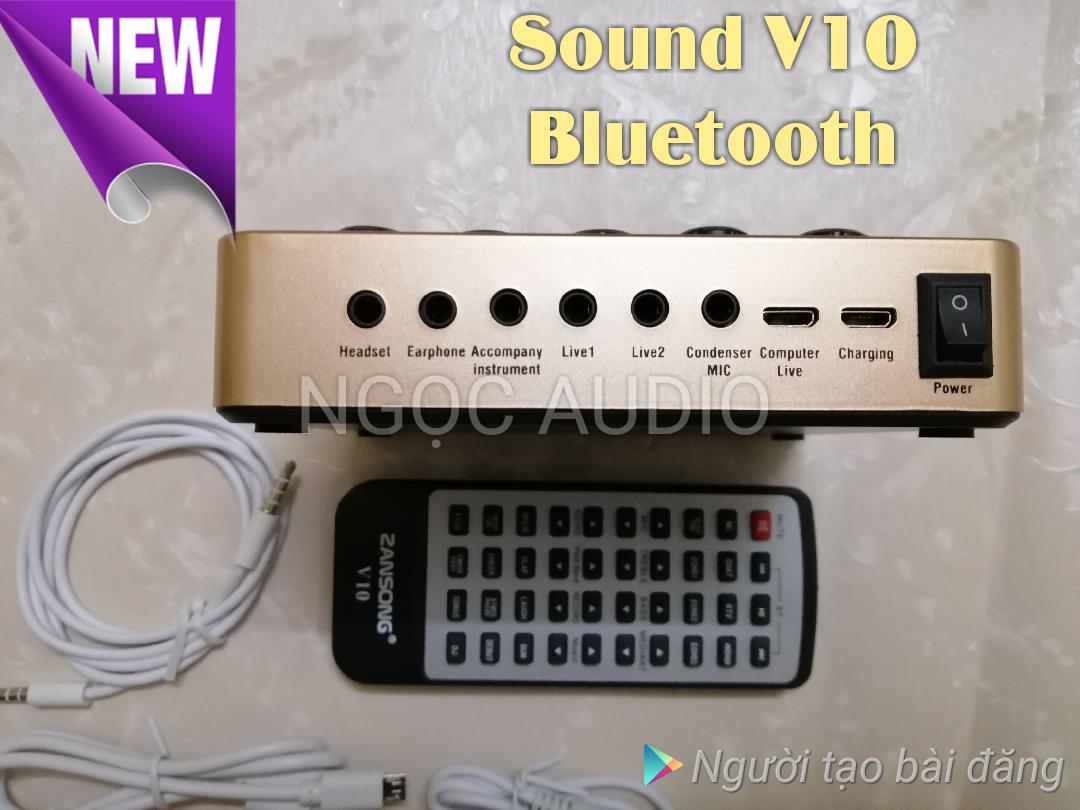 Bộ live stream 2 món SOUND CARD V10 BLUETOOTH và MICRO BM 900
