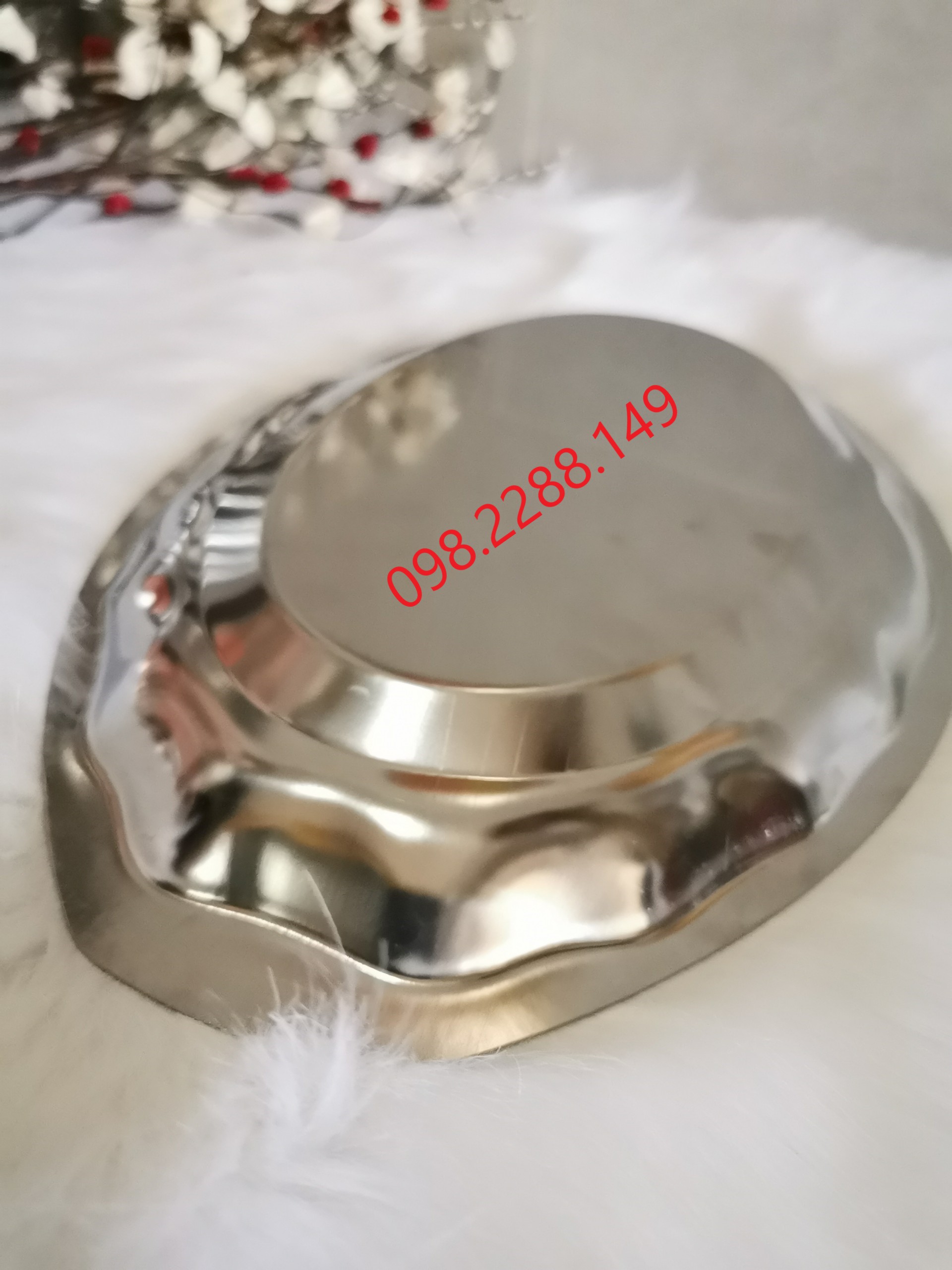 Dĩa Hấp Cá Inox đẹp mắt đủ size (Ảnh shop tự chụp)
