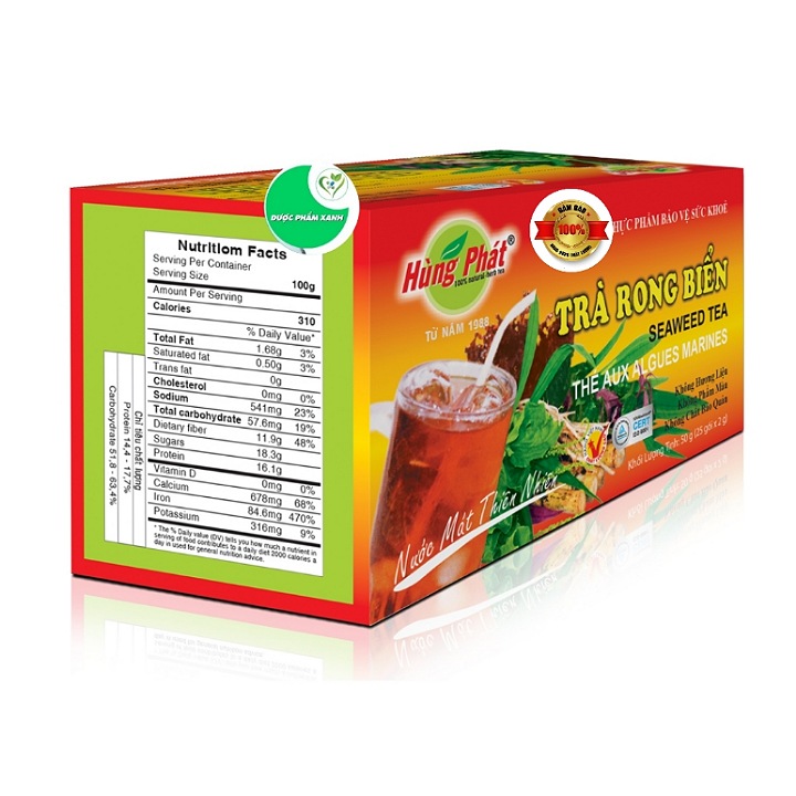 TRÀ RONG BIỂN (25 gói x 2g) - Thương hiệu Hùng Phát