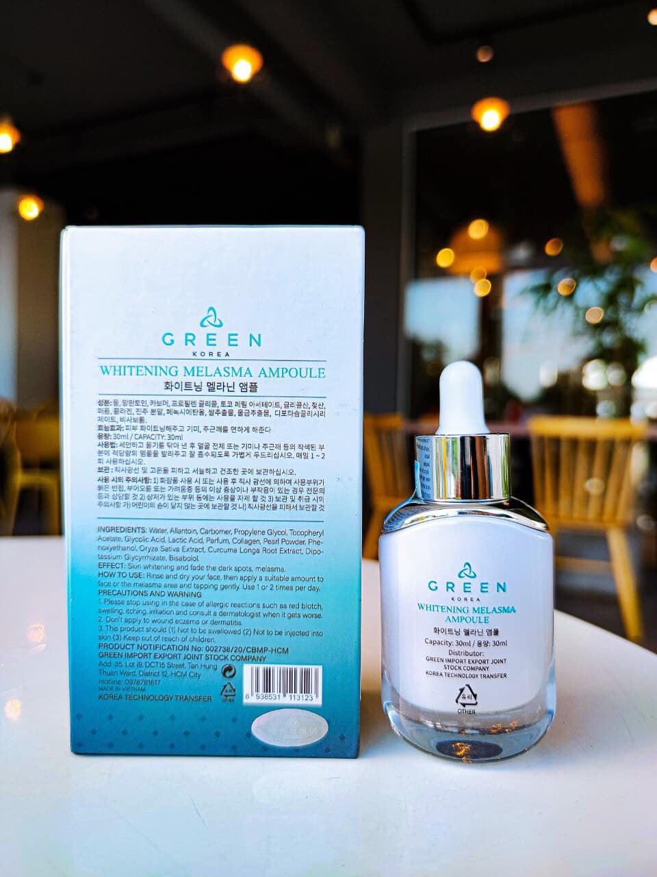 Serum nám trắng da Green Korea 30ml chính hãng