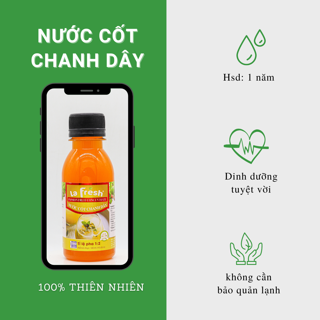 Nước cốt Chanh dây Lafresh chai 100ml