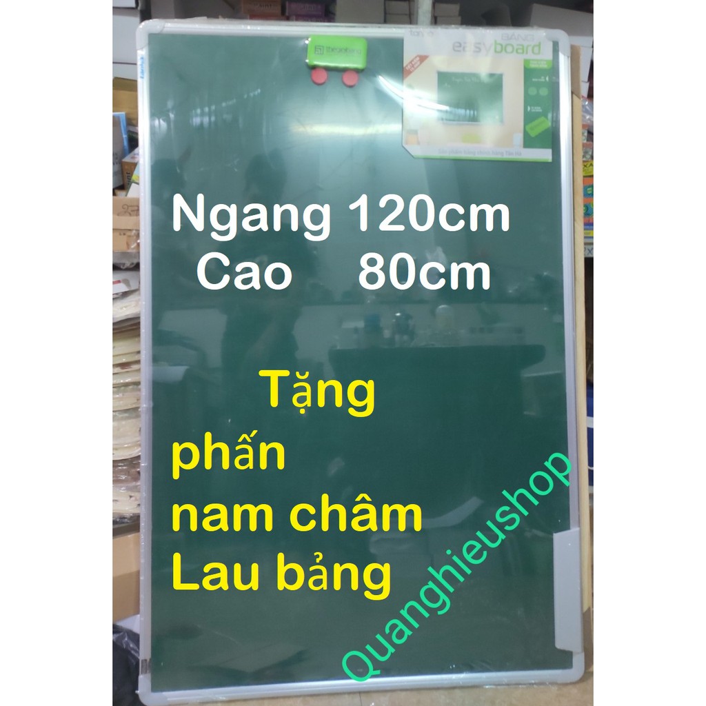 Bảng từ xanh viết phấn hàn quốc kích thước 80 x 120cm tặng kèm nam châm, lau bảng