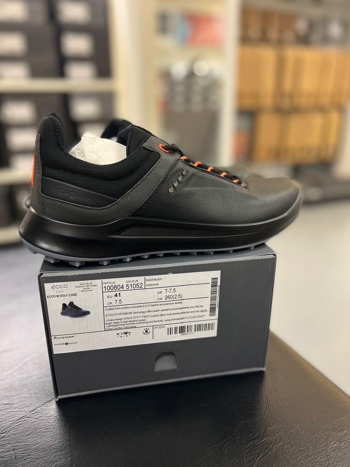 Giày golf nam CORE 100804-51052 màu đen | ECCO