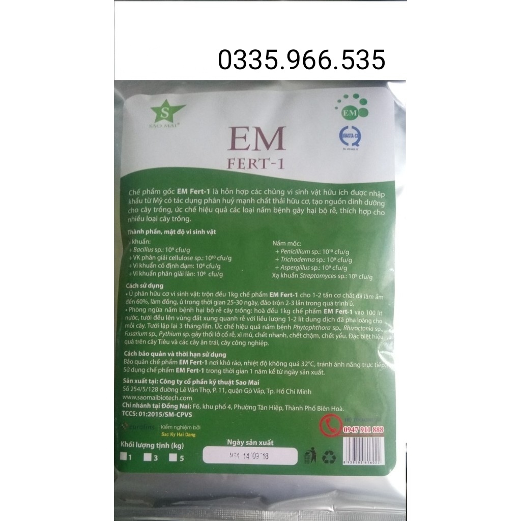 1KG Chế phẩm Ủ PHÂN GÀ, HEO nấm đối kháng Trichoderma