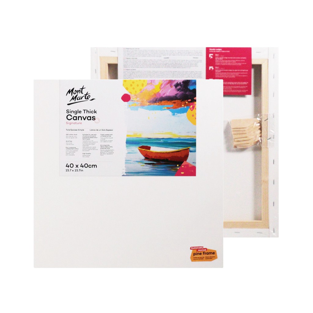 Khung canvas 40x40cm mont marte single thick canvas signature 40x40cm csst4040