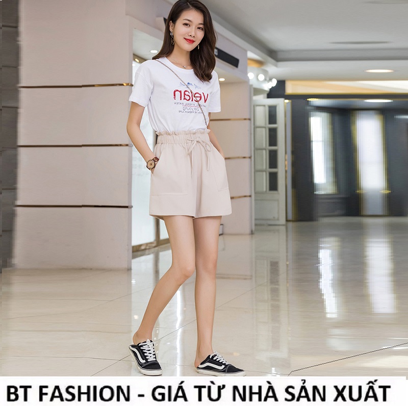 Quần Sọt Đùi Nữ Giả Váy Thời Trang Hàn Quốc Mới - BT Fashion (SO1-NHÚNG/ TÚI)