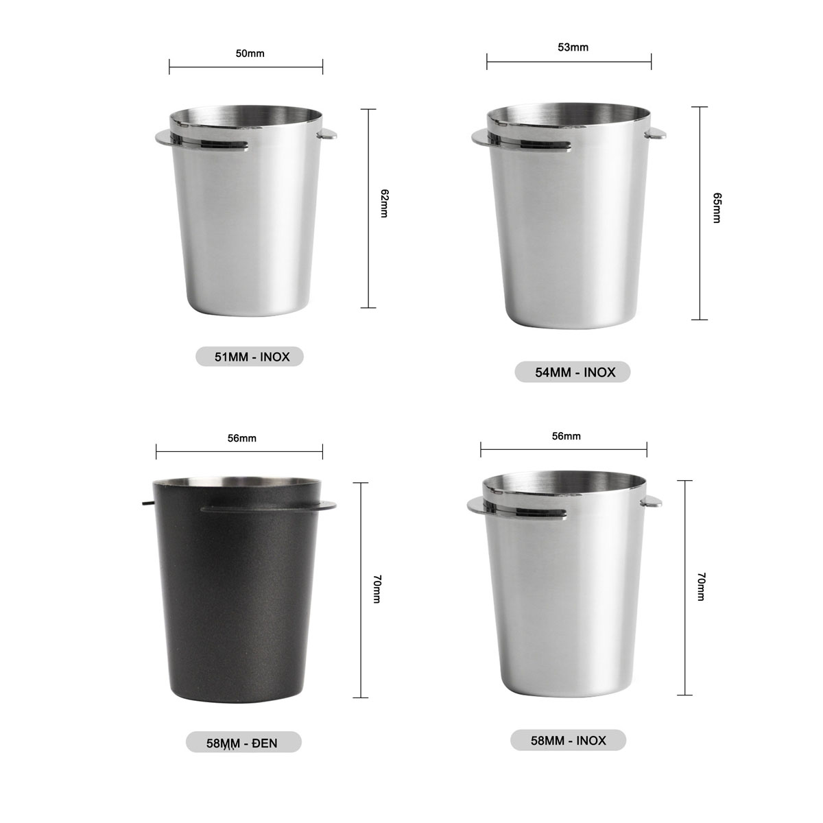 Dosing Cup | Ly đựng bột cà phê 51, 54, 58mm