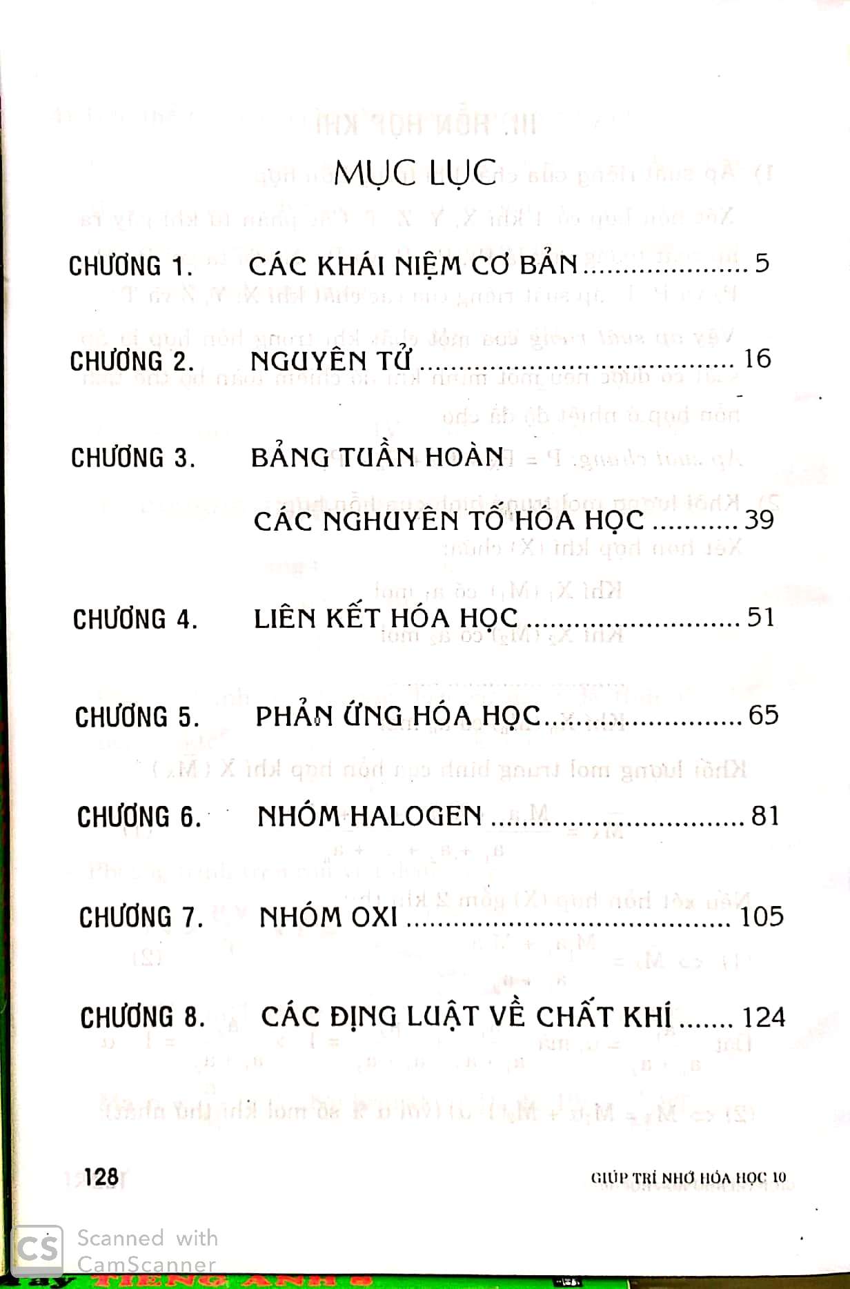 [HCM]Giúp trí nhớ hóa học 10