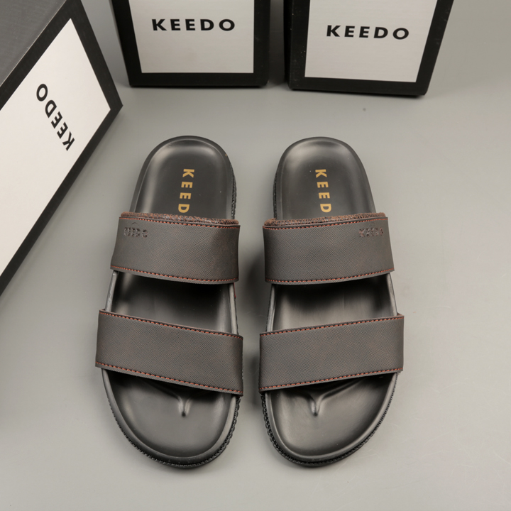 [ Khuyến mãi ] Dép nam quai ngang XỊN hai quai mới, Dép da nam giá tốt  KD912