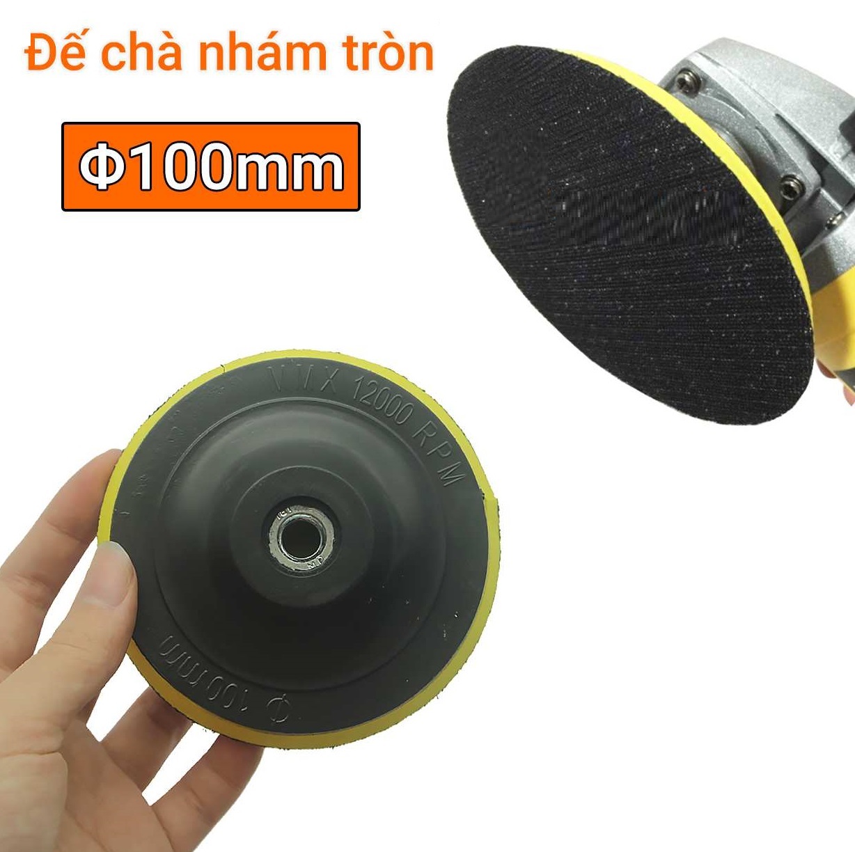 đế chà nhám  máy mài ( đường kính 100mm)