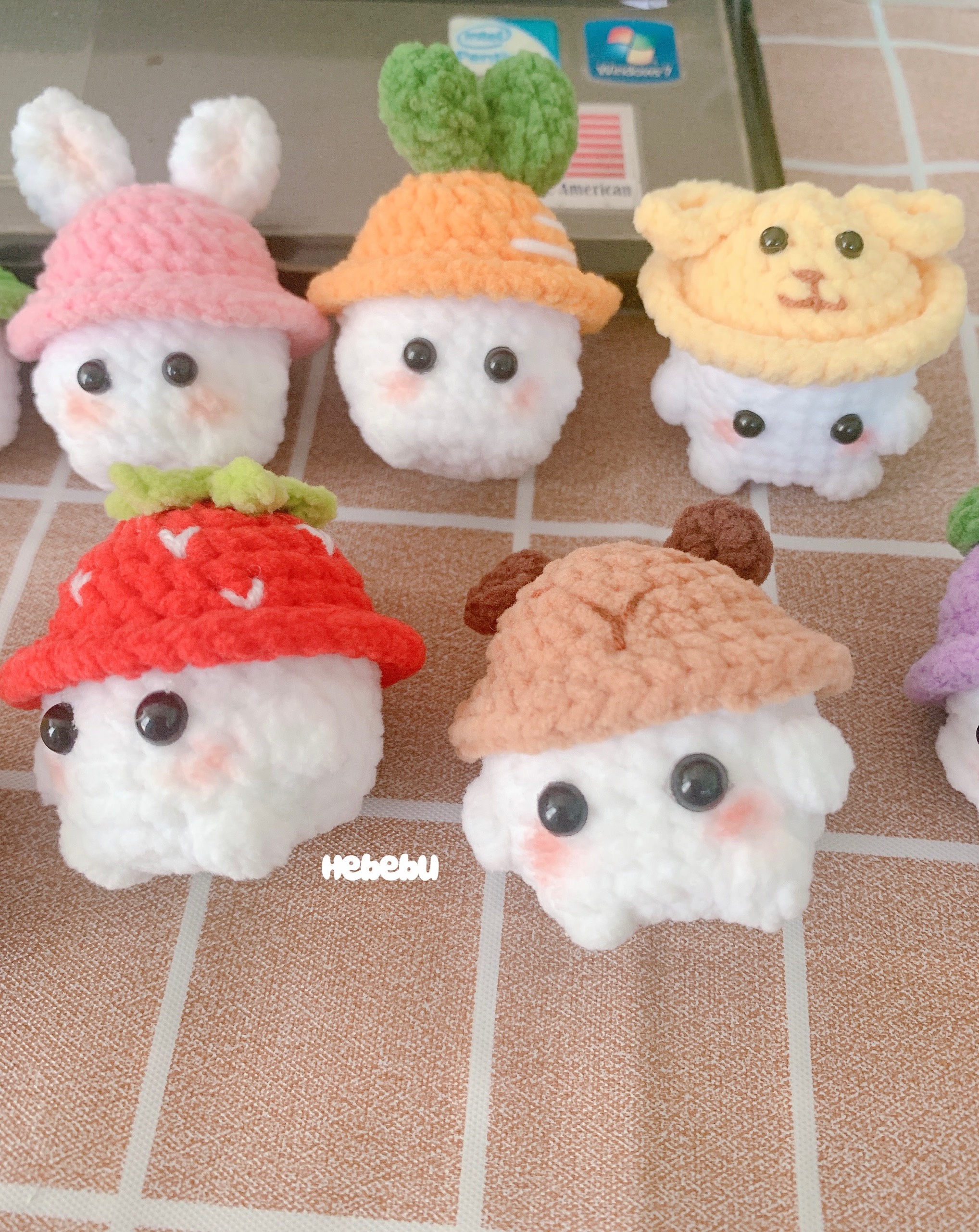 Móc Khoá Len Bé Nấm handmade ĐÁNG YÊU HEBEBU
